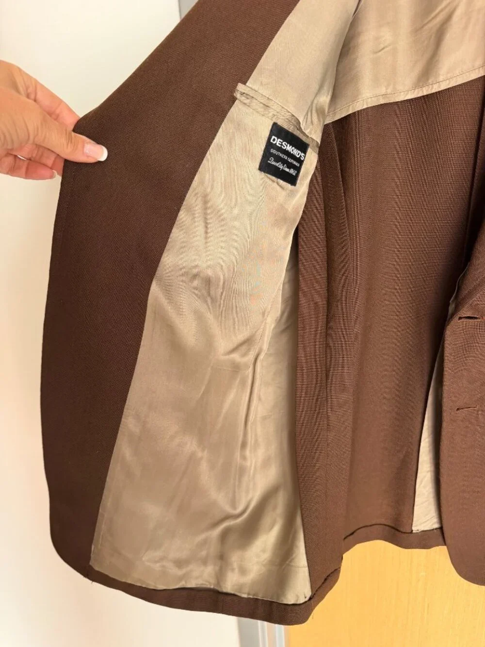 Desmond's Southern California 1970s Mens Sport Coat Blazer Size 42 Long Brown